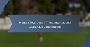 Moussa Sow: Ligue 1 Titles, International Goals, Club Contributions