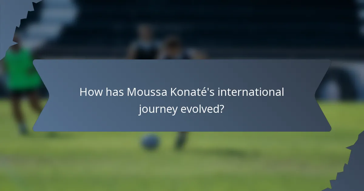 How has Moussa Konaté's international journey evolved?